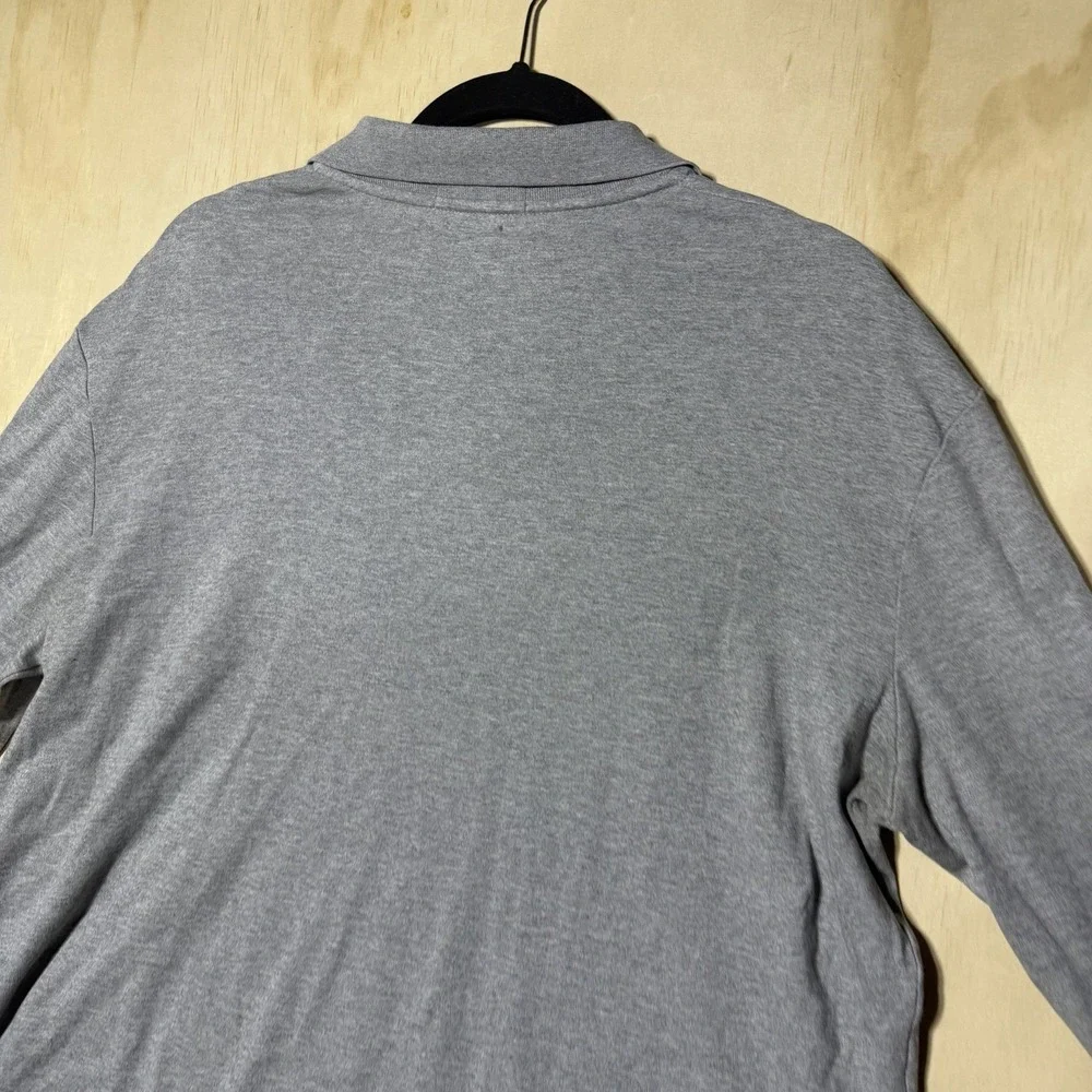 Polo Ralph‎ Lauren Pima Soft Touch Polo Shirt Men's L Gray Long Sleeve Cotton
